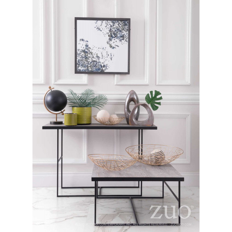 Square Mirror Antique Blue