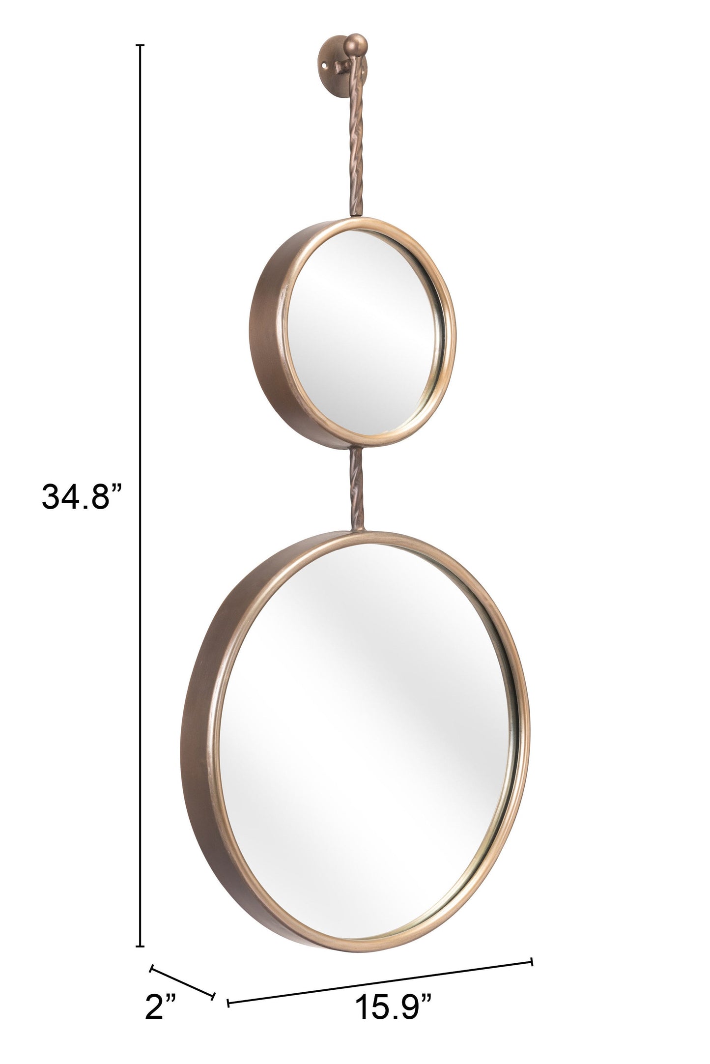 Golden Rearview Mirror