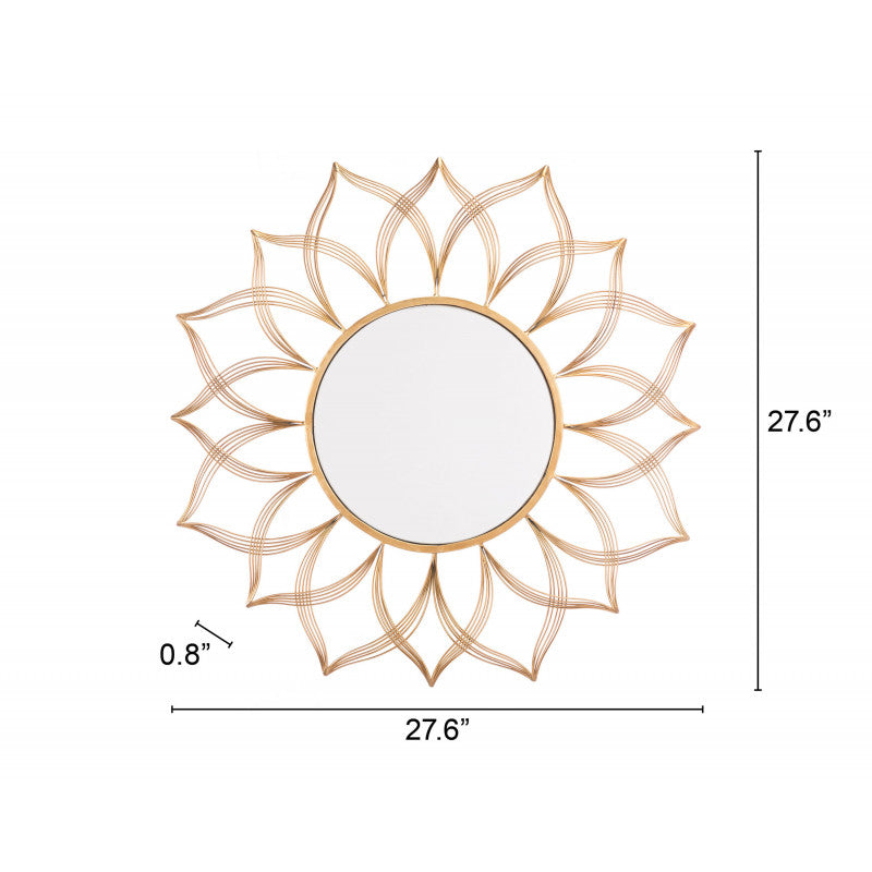 Golden Flower Mirror