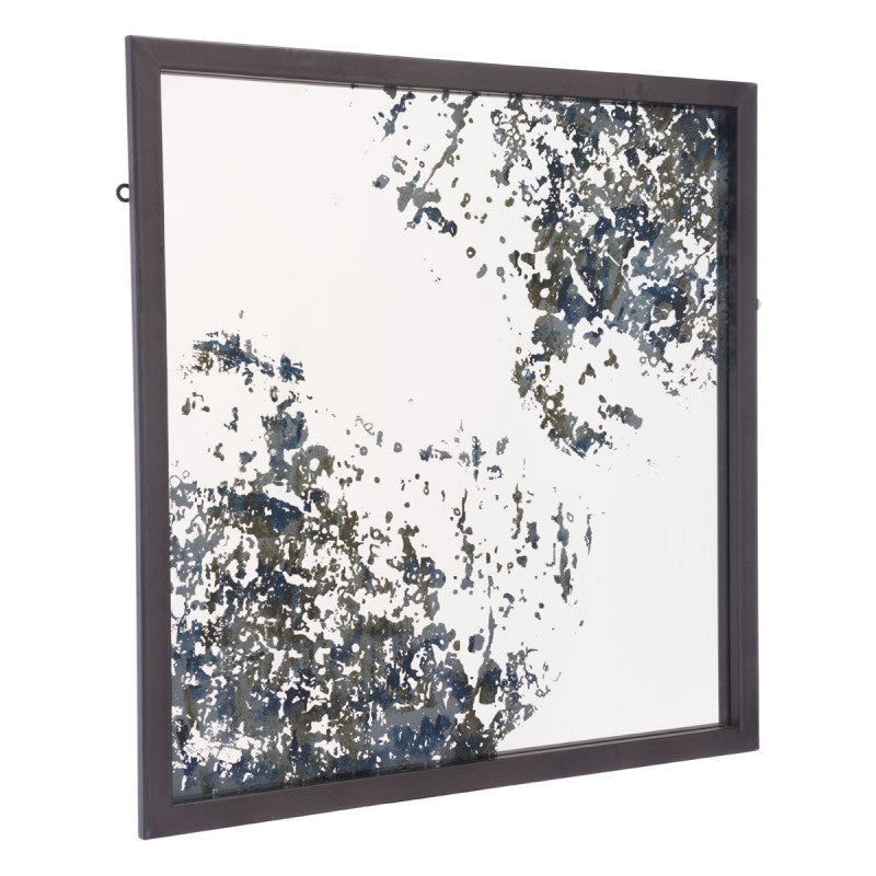 Square Mirror Antique Blue