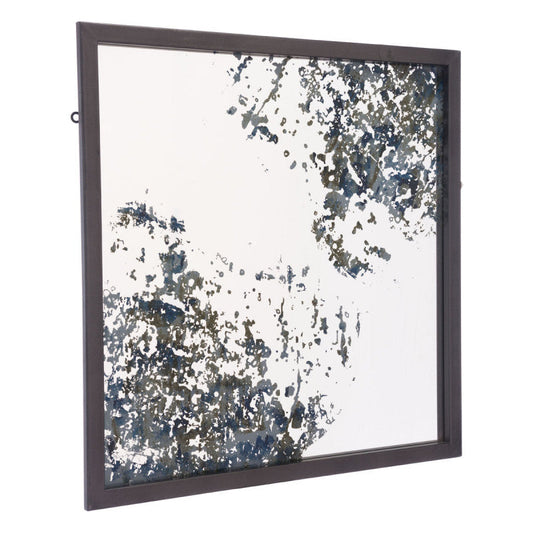 Square Mirror Antique Blue