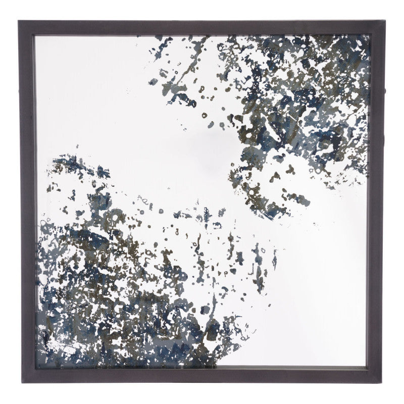 Square Mirror Antique Blue