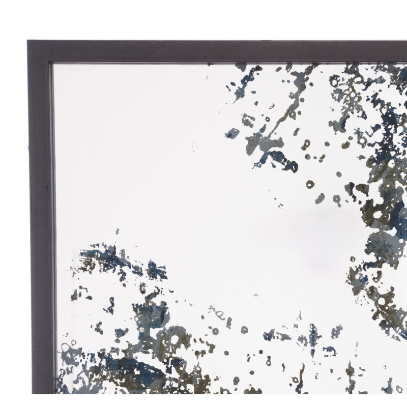 Square Mirror Antique Blue