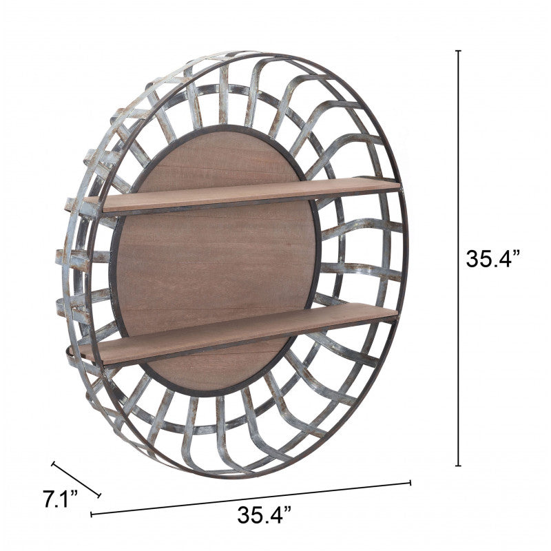 Round Brown Shelf