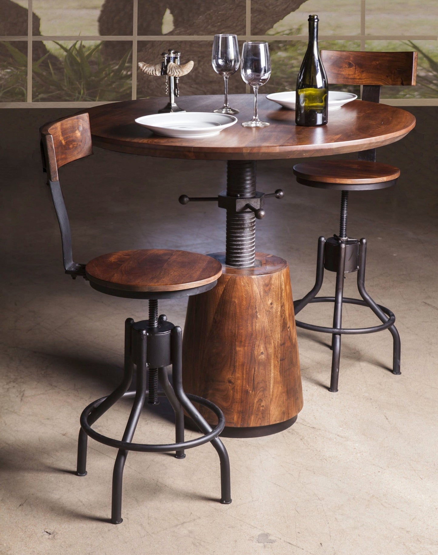 Adjustable Height Bistro Table