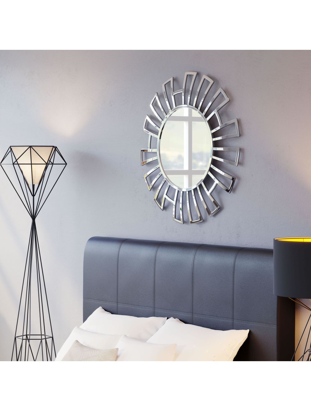 Abani Round Mirror Silver