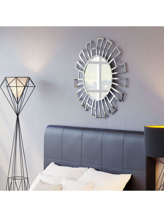 Abani Round Mirror Silver
