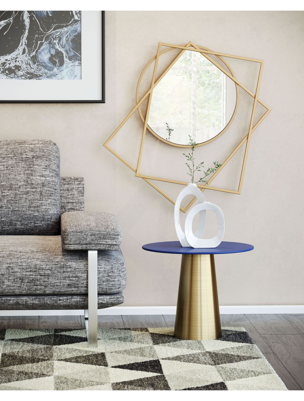 Tri Gold Mirror
