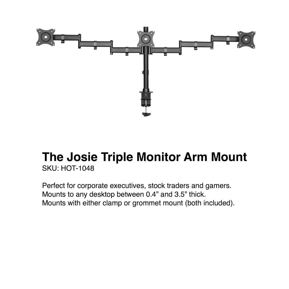 Josie Triple Monitor Arms