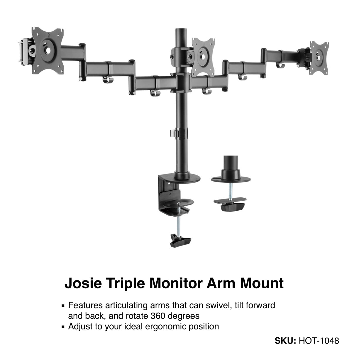 Josie Triple Monitor Arms